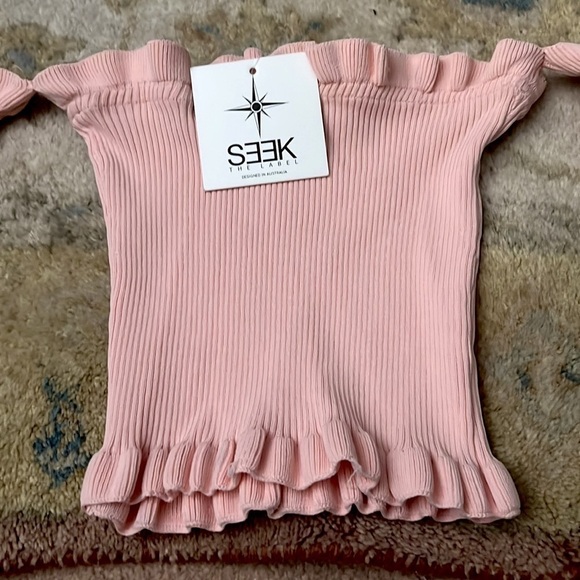 NWT,Seek the Label,Sof Pink,Ribbed Top, Lightly Ruffled Edging,Stunning,Size XS - Picture 15 of 16